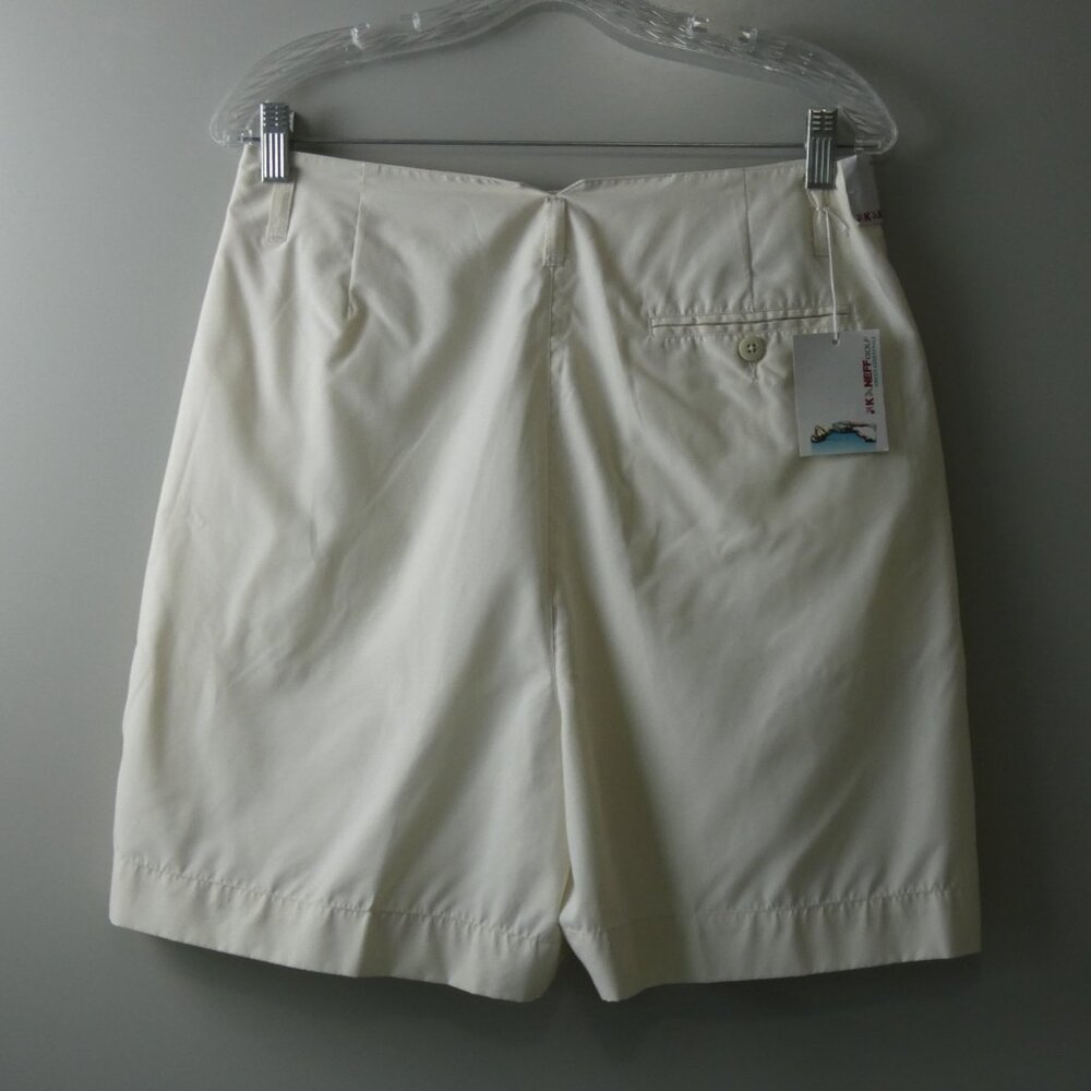 NWT KANEFF GOLF Ivory Lightweight Quick Dry Pleated Shorts Size L - Picture 8 of 12